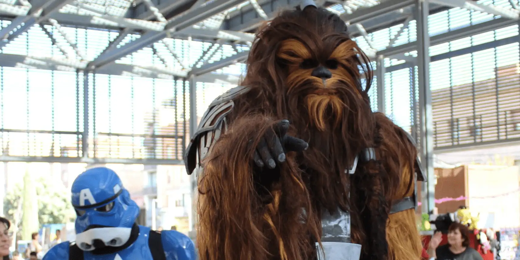 Cosplayer vestit de Chewbacca al Sóc Friki, Sóc Cultura