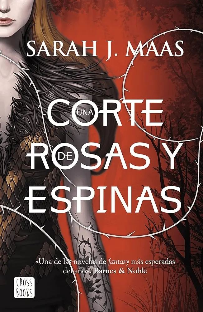 Portada de Una Corte de Rosas y Espinas, una novel·la Romfantasy