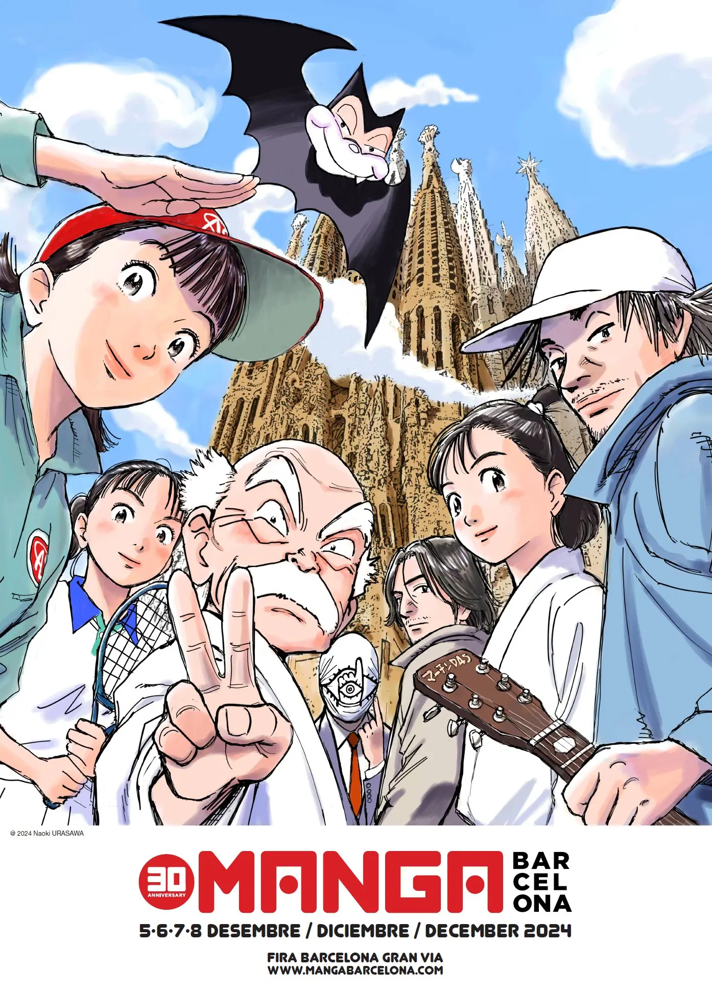 Cartell del 30è Manga Barcelona, obra de l'artista Naoki Urasawa